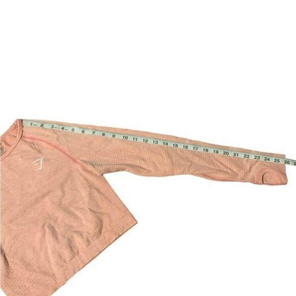 Gymshark Vital Seamless Cropped Top Long Sleeve Peach Size Small - Picture 6 of 8